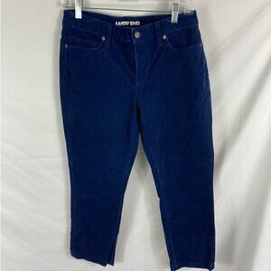 Lands End Blue Corduroy Mid Rise Pant Size 6 Petite